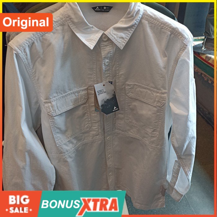 Kemeja Eiger X BATTTLESEEKER 1.0 RIPS LS White Putih 91000 7689 Ori