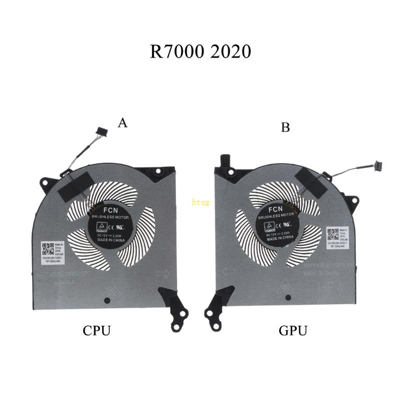 Btsg Untuk R7000 202012v Laptop Cooling Fan Cooler Cpu Gpu Kipas Pendingin Radiator