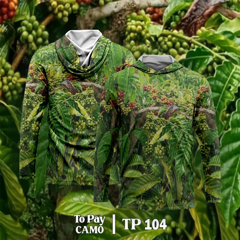 Baju Kamuflase Hunting Camo dan Kaos Berburu Lengan Panjang Camo untuk Pria - Hutan Hijau