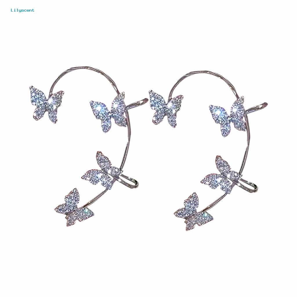 Lilyscent 1pasang Anting Gadis Untuk Pesta Ringan Elegan Ear Wrap Earrings Semua Pertandingan