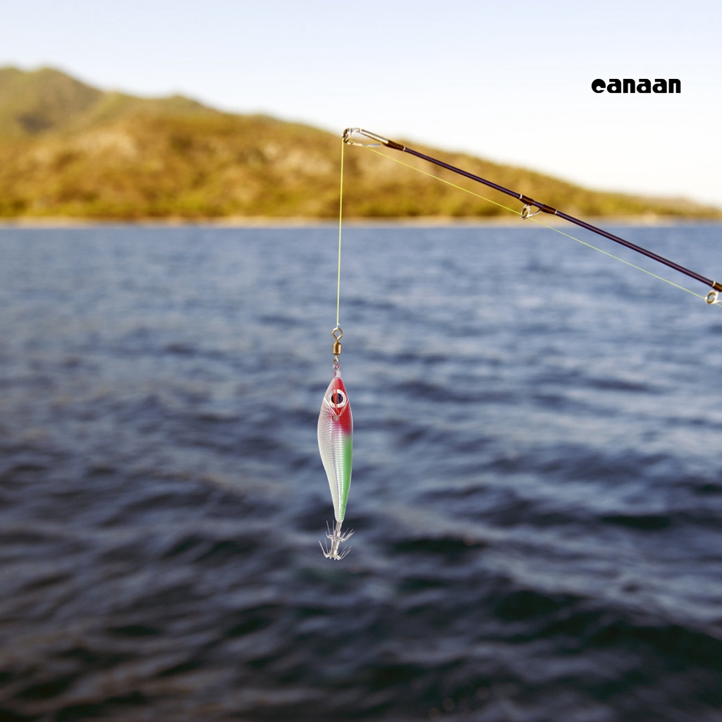 Cnn-7.5cm/10g Reusable Umpan Buatan Bentuk Udang Bercahaya Ramah Lingkungan Tahan Lama Umpan Palsu Perlengkapan Memancing