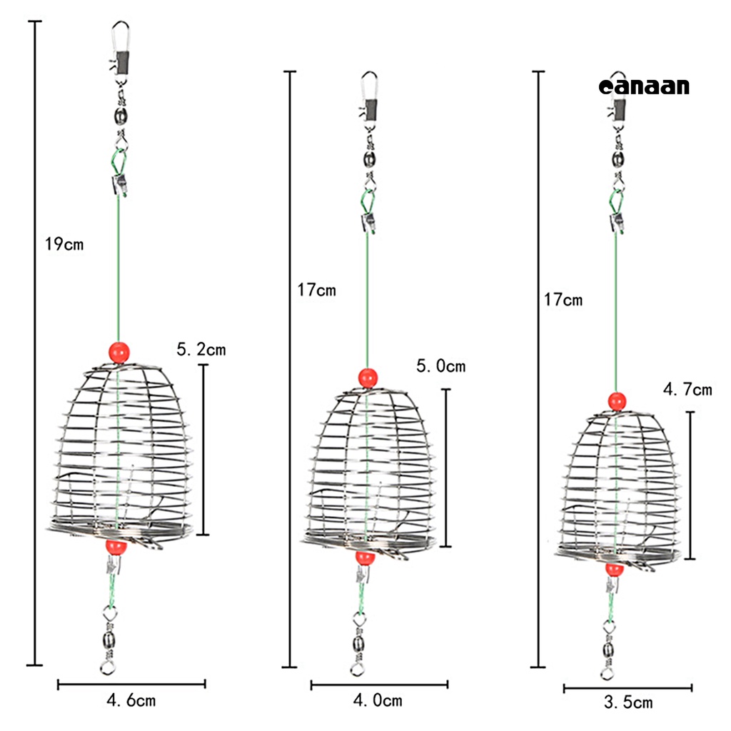 Cnn-kain Umpan Mancing Kandang Reusable Compact Size Tahan Karat Tahan Aus Dengan Musim Semi Meningkatkan Tingkat Memancing Stainless Steel Angling Lure Feeder Carp Fishing Tackle Cage Outdoor Fishing