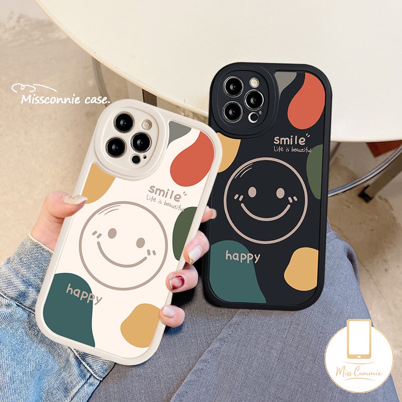 Casing Infinix Smart5 6 Infinix Hot 10T 10s 11s 9 10 11 Play Note8 Hot10 Lite Simple Kartun Lovely Happy Smile Couple Soft Cover