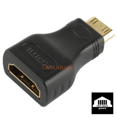 Kabel Adaptor Konverter HDMI Male ke HDMI 19 Pin Female Gold Plated