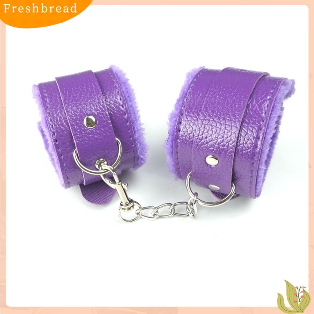 &lt; Freshbread &gt; Gelang Unisex Berbulu Lapisan Mewah Kulit Imitasi Gelang Tangan Rantai Logam Hangat Untuk Cosplay