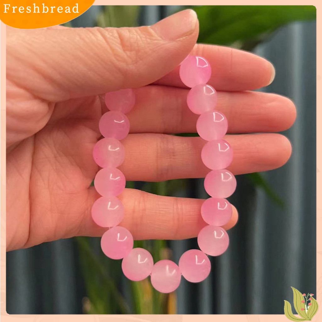 &lt; Freshbread &gt; Beads Bracelet Warna Kontras Tali Elastis Buatan Tangan Memoles Manik-Manik Kristal Imitasi Gelang Aksesoris Perhiasan