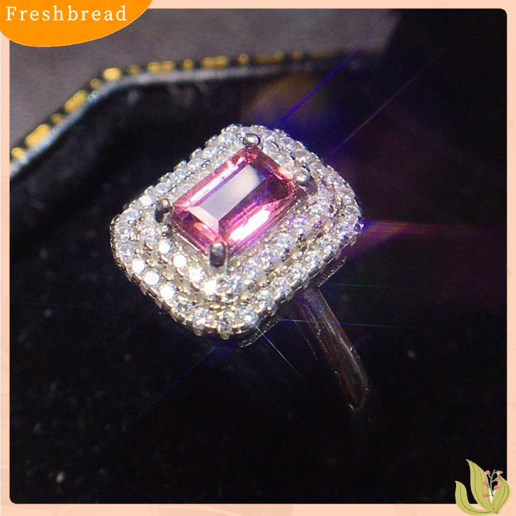 &lt; Freshbread &gt; Open Ring Indah Elegan Jari Cincin Wanita Adjustable Faux Crystal Ring Untuk Hadiah