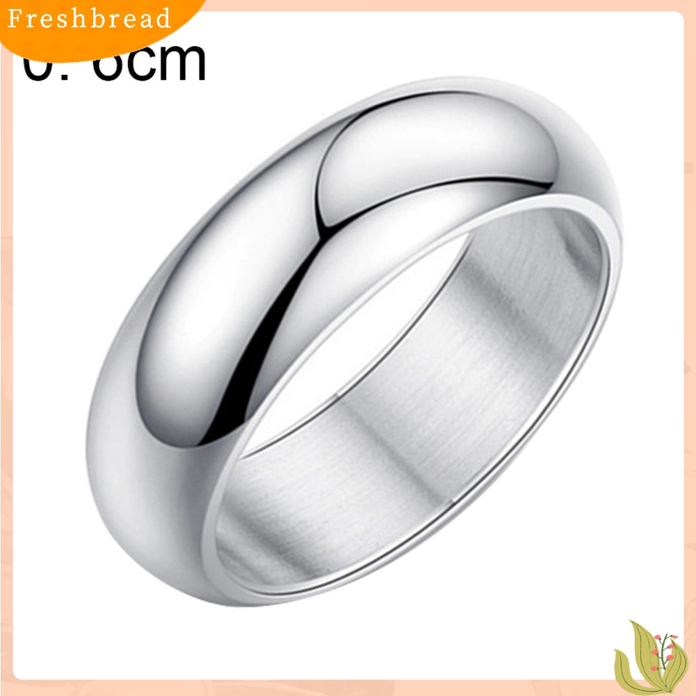 &lt; Freshbread &gt; Unisex Fashion Stainless Steel Pertunangan Pasangan Band Jari Cincin Perhiasan Hadiah