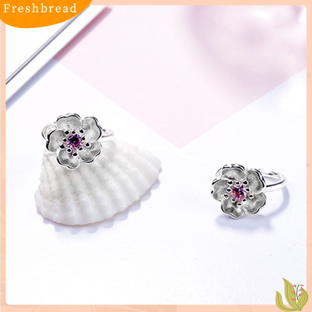 &lt; Freshbread &gt; 1pasang Anting Tusuk Cherry Berlian Imitasi Perhiasan Fashion Penampilan Giwang Telinga Gaya Korea Untuk Pakaian Sehari-Hari