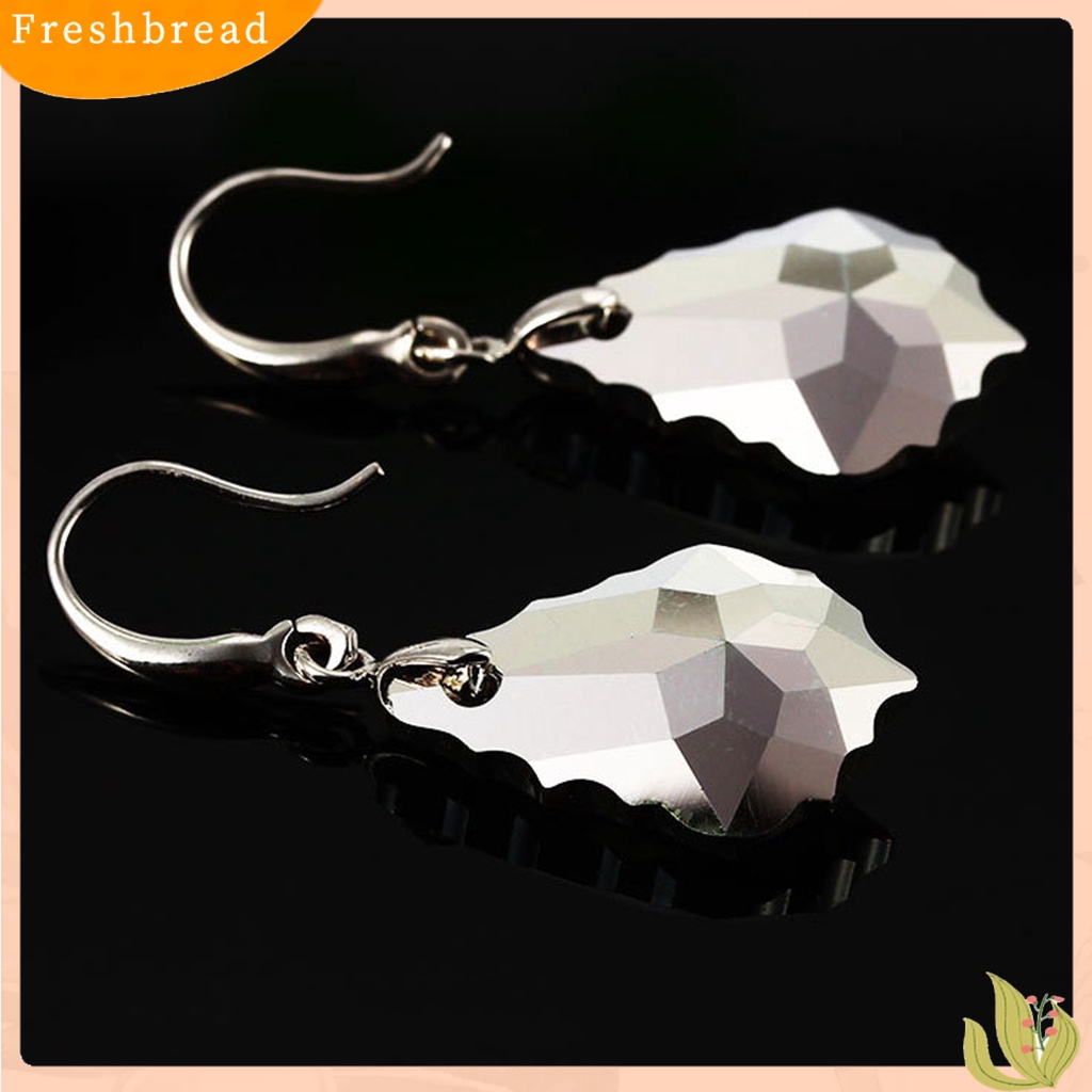 < Freshbread > 1pasang Anting Menjuntai Nyaman Dipakai Kait Telinga Wanita Kristal Imitasi Tahan Aus Untuk Perjamuan