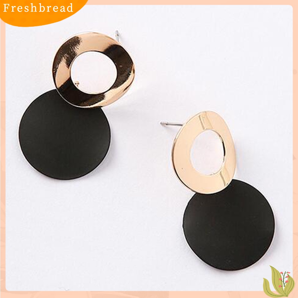 &lt; Freshbread &gt; Pesta Wanita Sederhana Berongga Keluar Bulat Drop Menjuntai Stud Earrings Perhiasan Hadiah