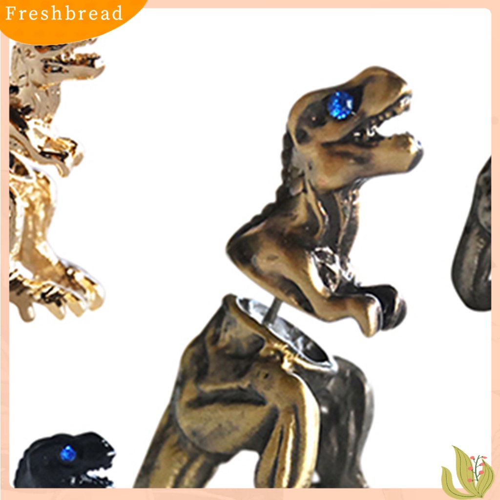 &lt; Freshbread &gt; Ear Studs Punk Bentuk Dinosaurus Alloy Indah 3D Anting Tusuk Hewan Untuk Pesta