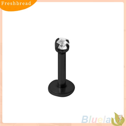 &lt; Freshbread &gt; 2Pcs Cubic Zirconia Tragus Cincin Bibir Monroe Telinga Tulang Rawan Anting Lidah Giwang