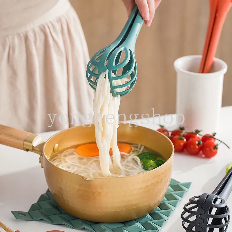 Kreatif 3in1 Cream Pengocok Telur Minuman Whisk Mixer Pengaduk Manual Mie Pasta Spaghetti Penjepit Anti Panas Klip Makanan Salad Blender Alat Panggang Dapur