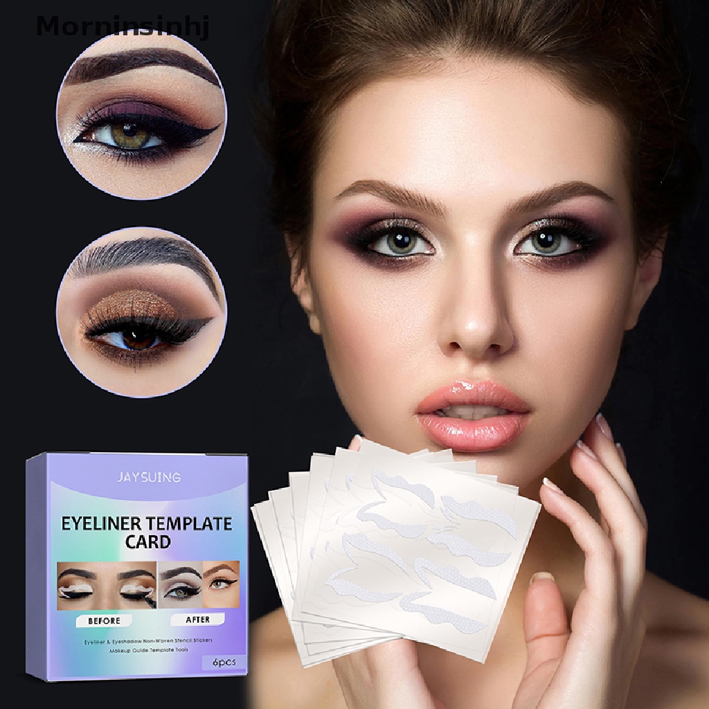 Mornin 6sheet Eyeliner Stencils Kit Makeup Mata Template Stiker Eyeliner Shaping Tools id