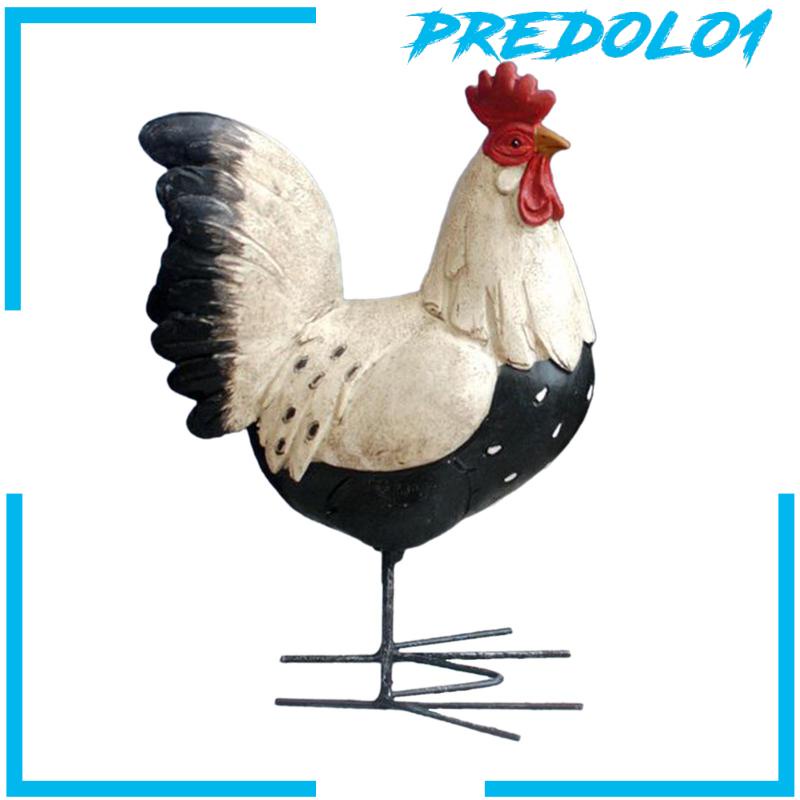 [Predolo1] Miniatur Patung Outdoor Ayam Hewan Halaman Seni Rumput Ornamen Untuk Pesta