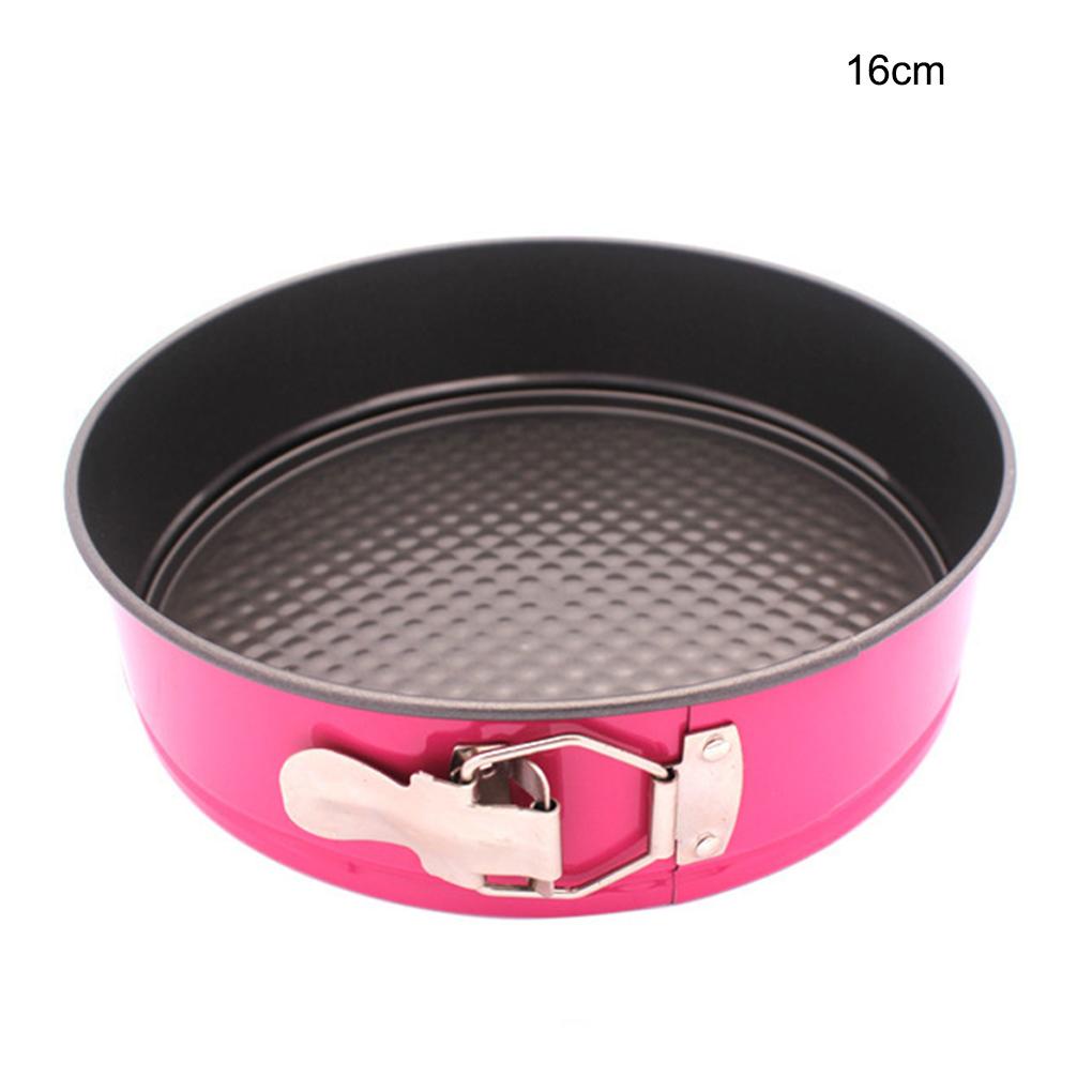 Baja Karbon Cetakan Bulat Non-Stick Kue Tray Baking Pan DIY Mousse Ring Dilepas Springform Coating Alat Dapur