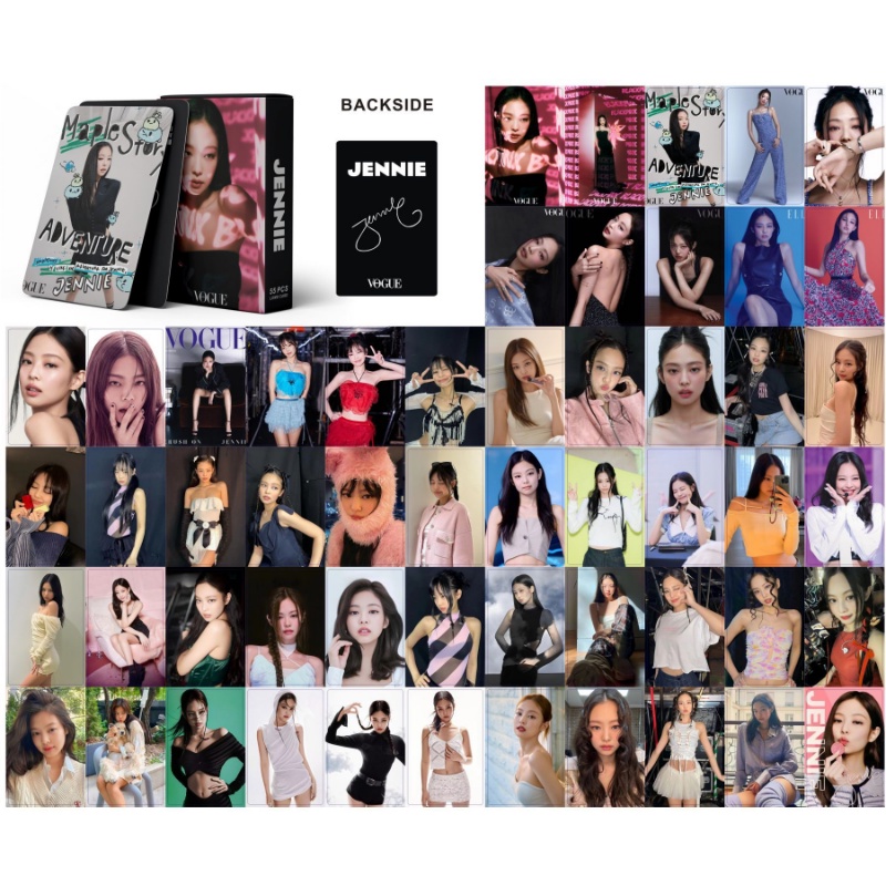 55pcs/set Kpop2023 Blackpink JENNIE ROSE JISOO LISA HD Lomo Card Photocards Koleksi Album Blackpink