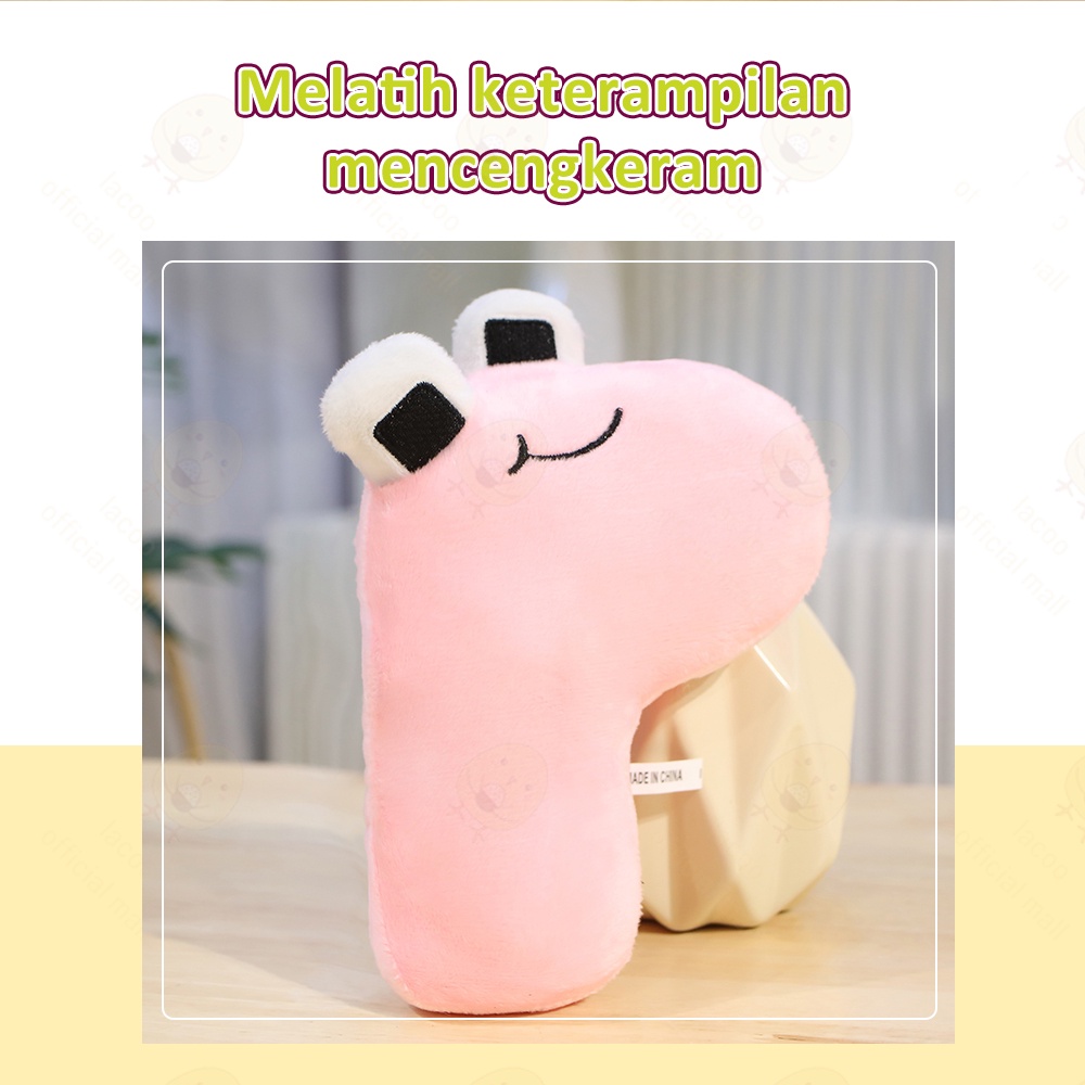 Lacoo Boneka mainan anak Bantal Boneka Desain 26 Huruf Alfabet Lore