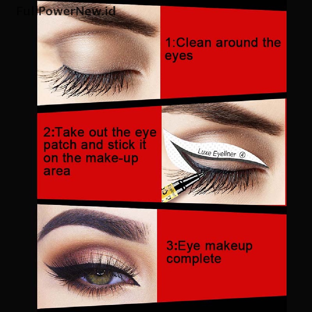 Power Non-woven Stensil Makeup Mata Eyeliner Template Shaping Tools Eye Shadow ID