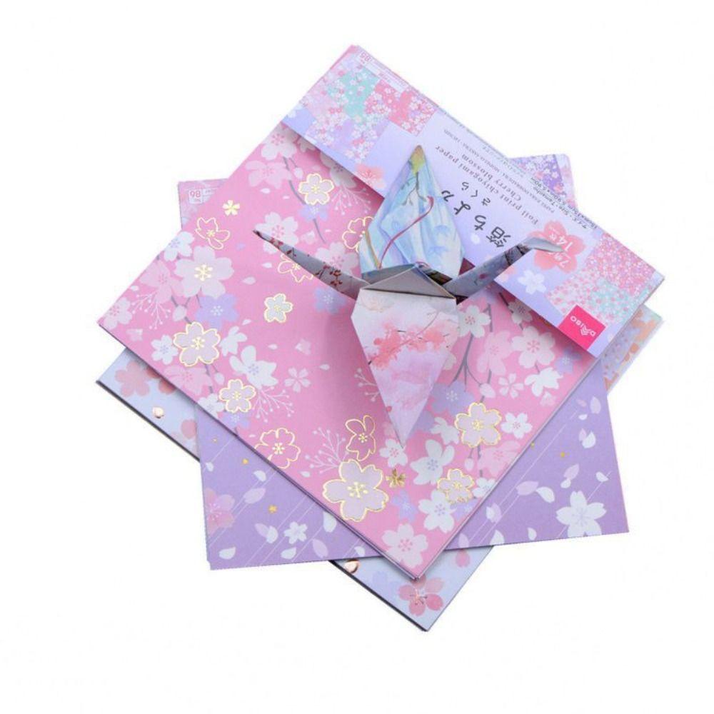 Agustina Origami paper Pink Square Cherry Blossom Scrapbook Kertas-Potong Motif Sakura Craft paper