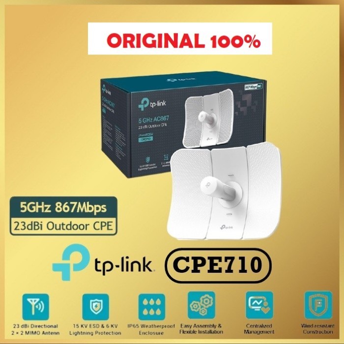 CPE710 TP-LINK 5GHz AC 867Mbps 23dBi Outdoor TPLINK CPE 710