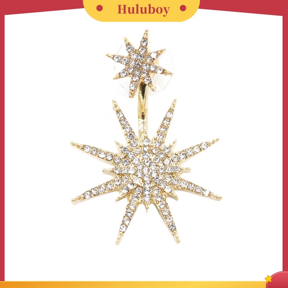 {Ready Stock} 1pc Anting Pejantan Berlian Imitasi Mengkilap Elegan Tari Cocktail Telinga Jaket Perhiasan