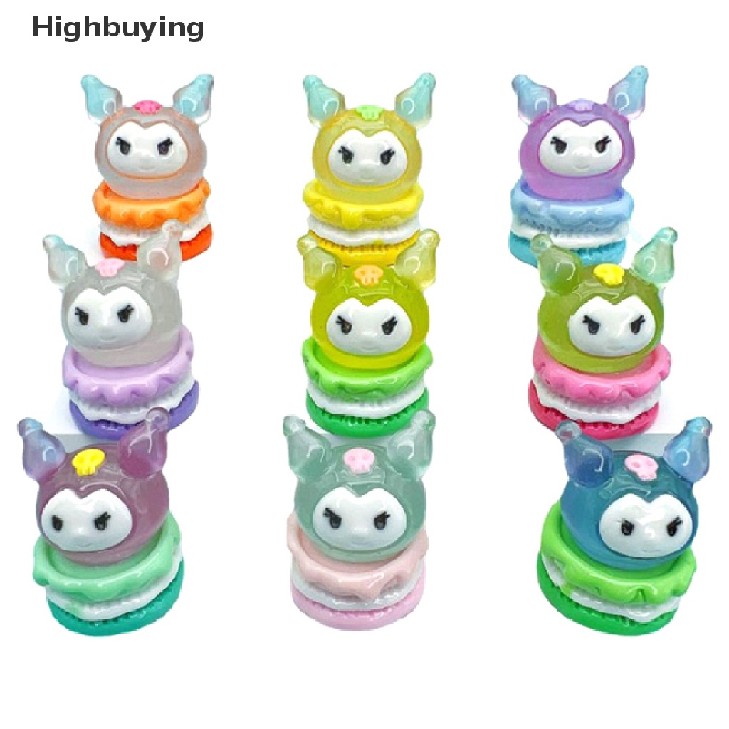 Hbid 5pcs Patung Mini Bercahaya Glow In The Dark Mainan Boneka Angka Ornamen Micro-Landscape Set Resin Craf Glory