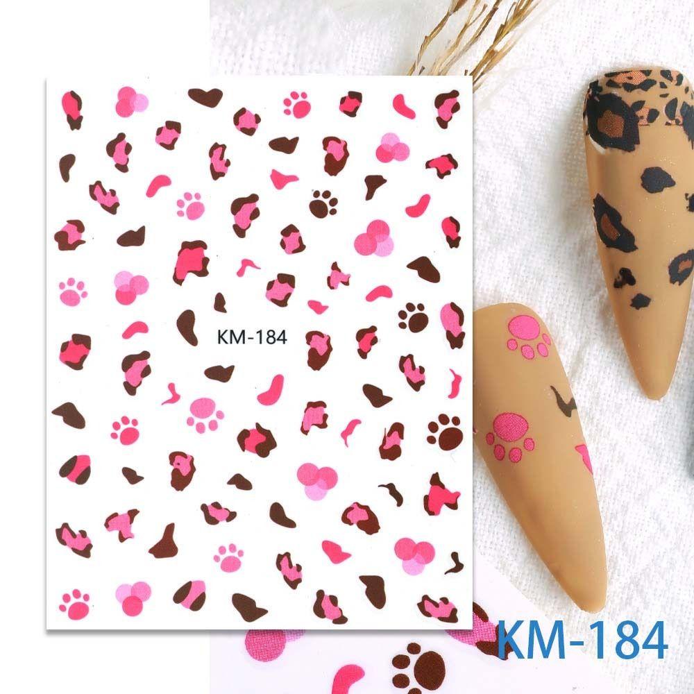 Needway Leopard Stiker Kuku Wanita Motif Leopard Bear Paw Self Adhesive Dekorasi Kuku