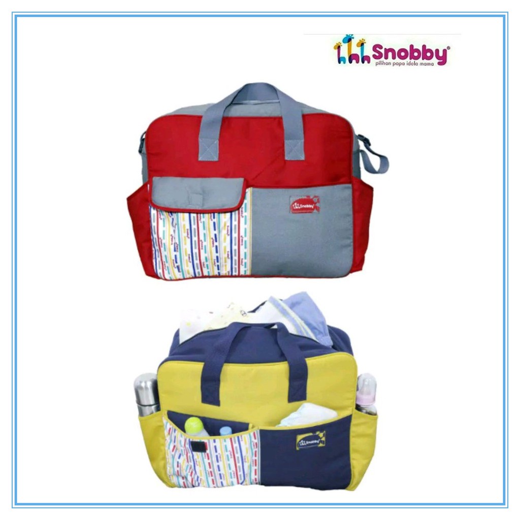 TAS BAYI KECIL/MEDIUM/BESAR SAKU KERUT SNOBBY LINE SERIES DIAPER BAG TPT1671 TPT1672 TPT1673