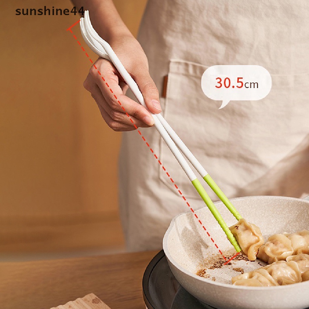 Sunshine 1pasang Sumpit Masak Kepala Ganda Sumpit Multi Fungsi Garpu Sendok ID