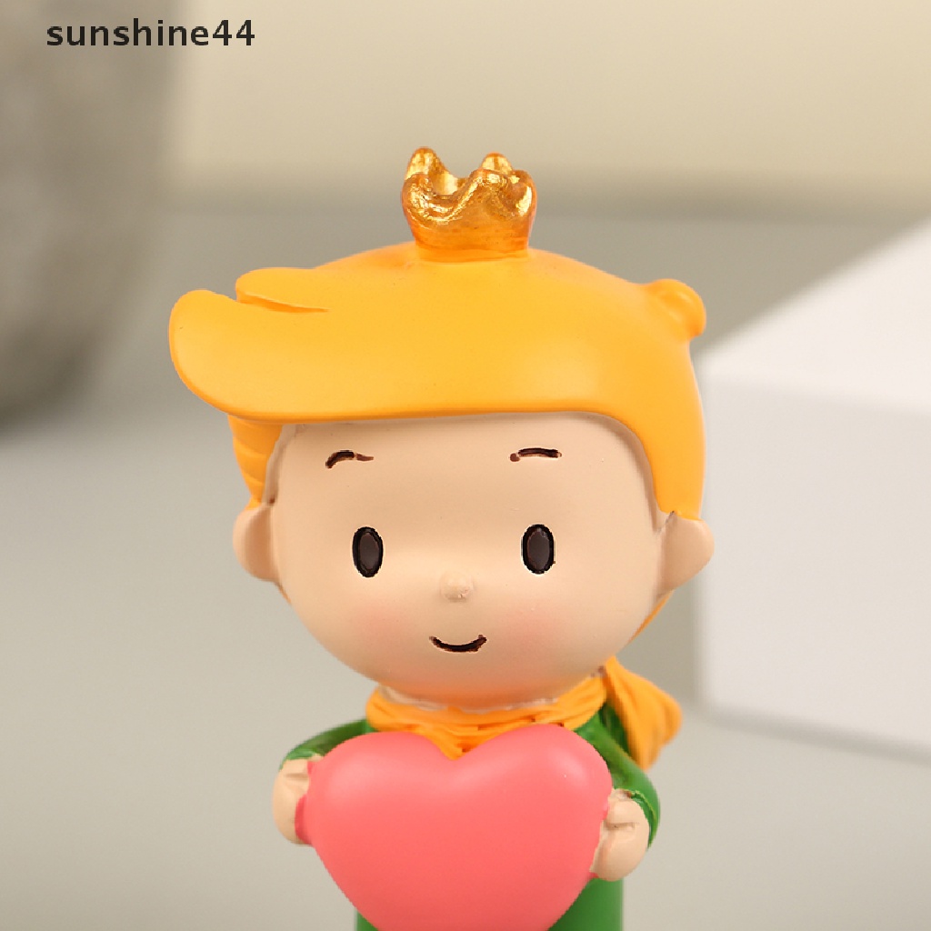 Sunshine 1Pc Ornamen Dekorasi Rumah Desktop Pangeran Kecil Yang Lucu Kerajinan Resin Mobil Modern ID