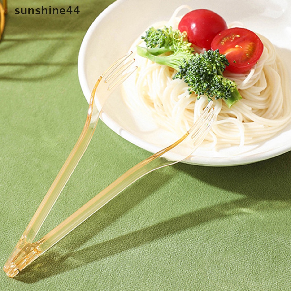 Sunshine 20Pcs/kotak Kreatif Buah Garpu Klip 2-in-1 Penghapusan Kue Klip Dessert Fork ID