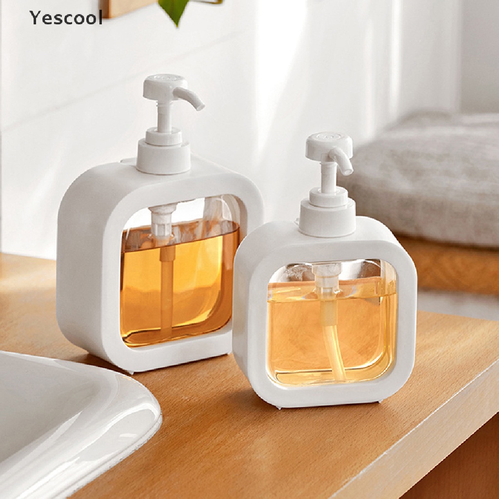 Yescool Dispenser Botol Kosong Kamar Mandi Isi Ulang Dengan Pompa Tekan Untuk Shampoo Shower ID