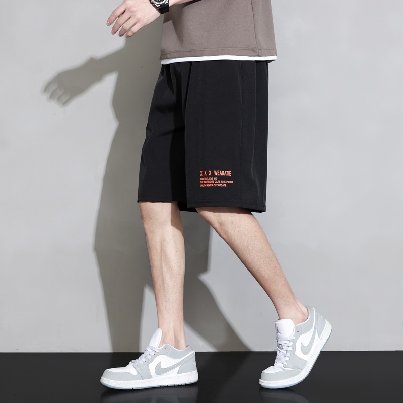 Celana Pendek Pria Sport Casual Olahraga Versi Longgar Elastisitas Cepat Kering Fashion Shorts K5161