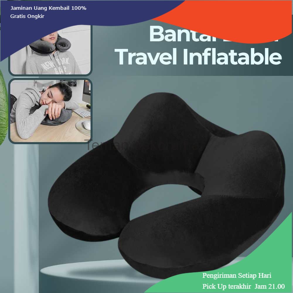 TD - ART TUBAN Bantal Leher Travel Inflatable Neck Pillow U-Shape Comfortable - X-000