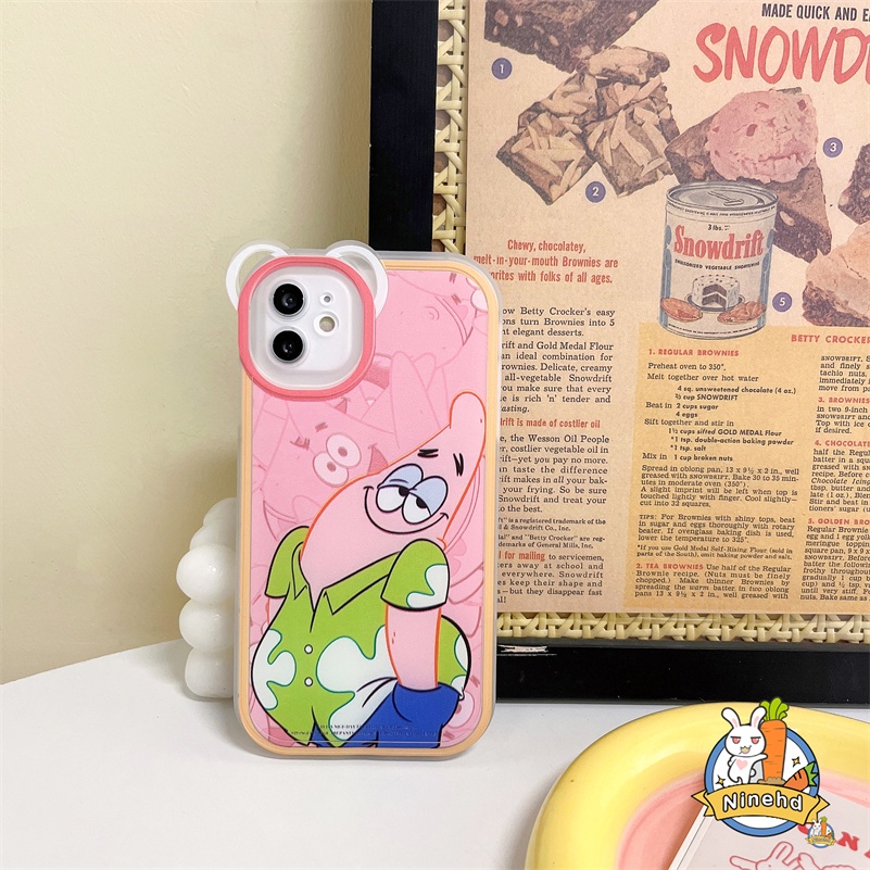 IPHONE Casing Kompatibel Untuk Iphone14 13 12 11 Pro Max X Xr Xs Max SE 8 7 6 6s Plus Se2020Pasangan Patrick Star Phone Couple Soft Case Pelindung Kamera Shockproof Soft Cover Pelindung SE 2020 SE