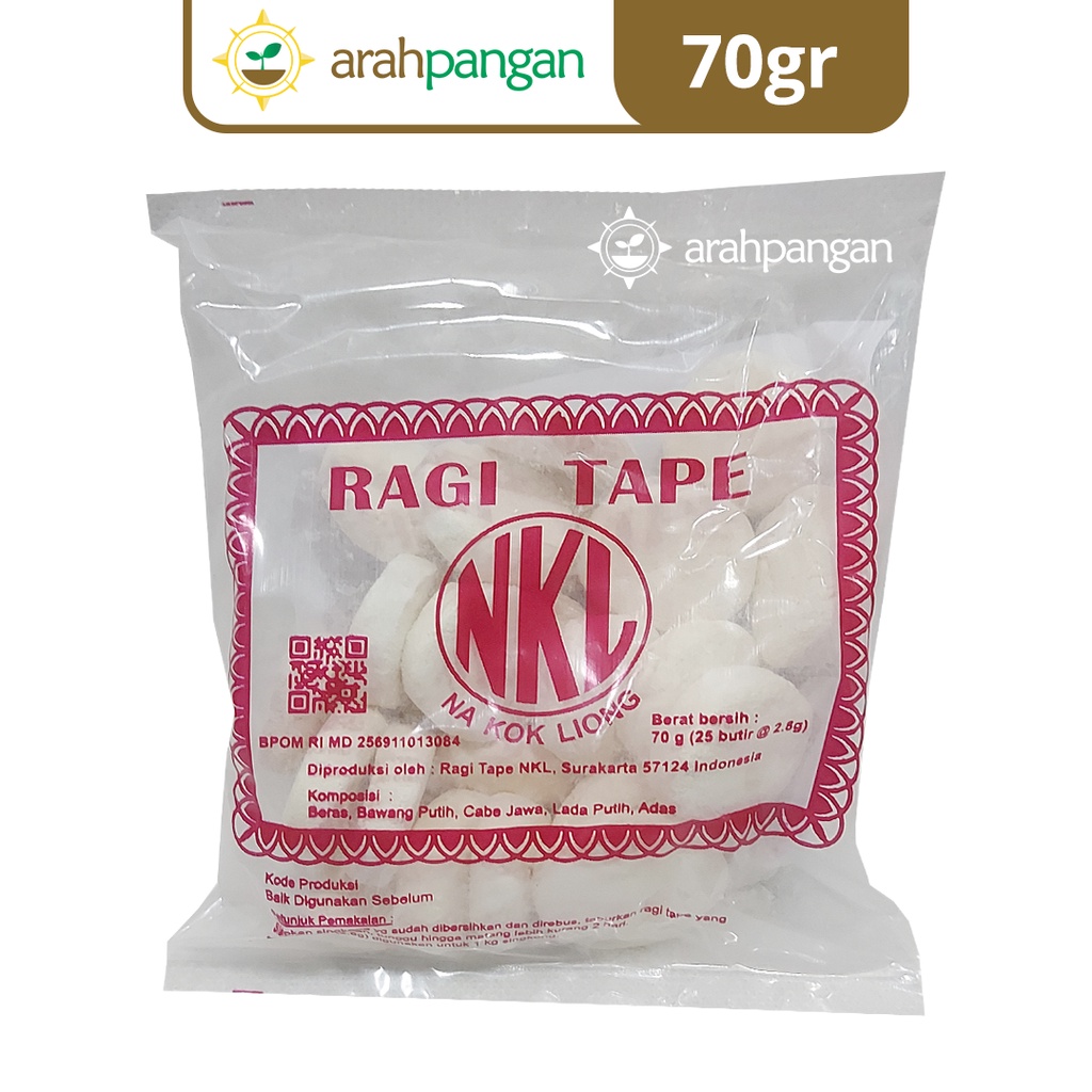 

Ragi Tape NKL 25 Butir 70gr