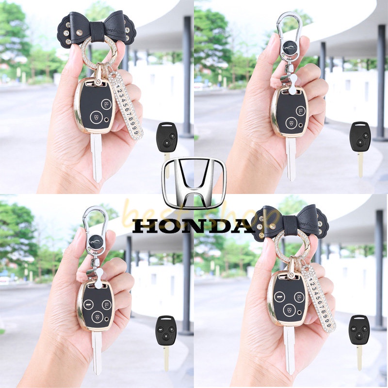 Case Kunci Remote Mobil Tpu2 3kancing Untuk Honda Jazz City Crv Civic Accord Pelindung Holder Fob Tas Aksesoris