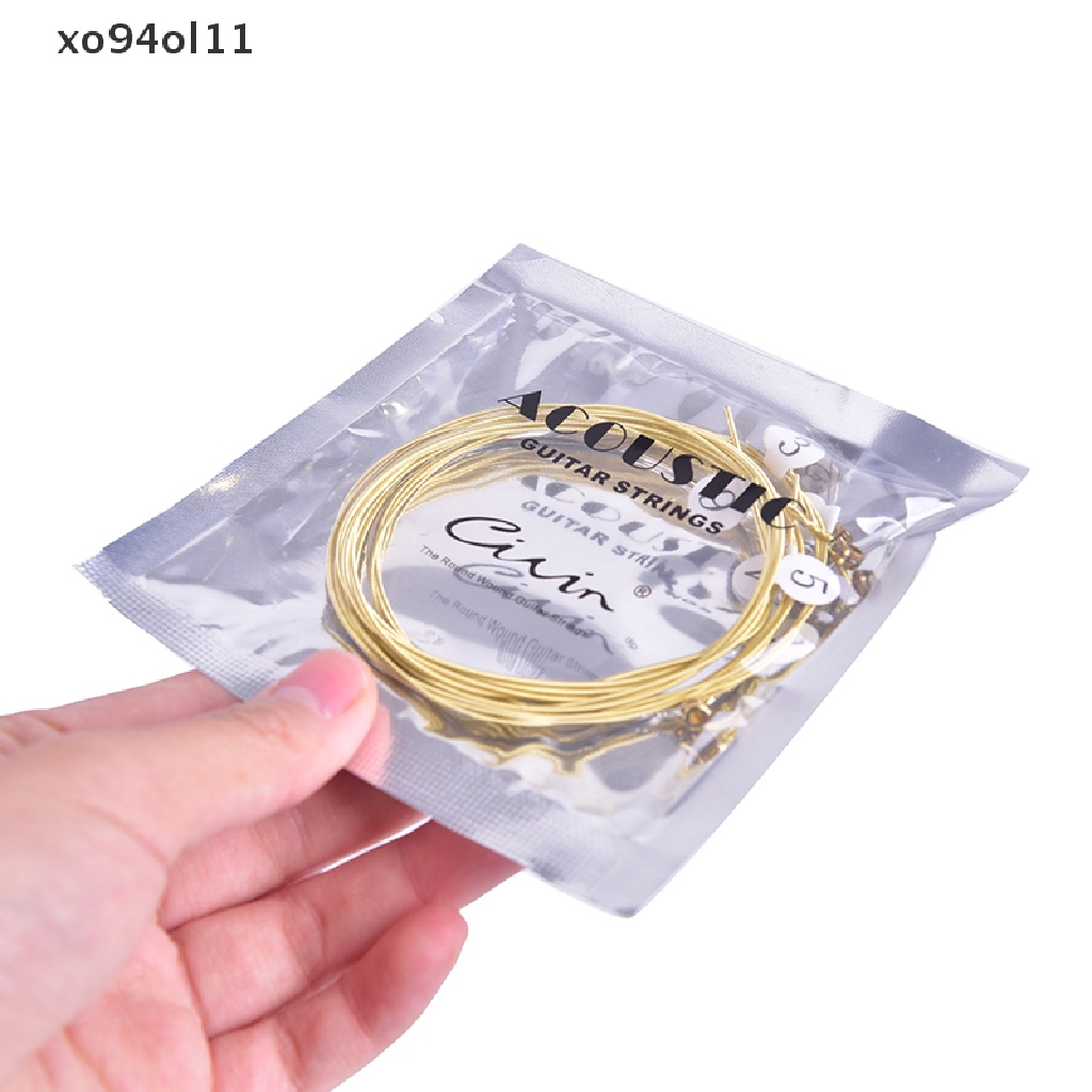 Xo 6pcs/set Senar Gitar Akustik Universal Kuningan Hexagonal Steel Core Strings Untuk OL