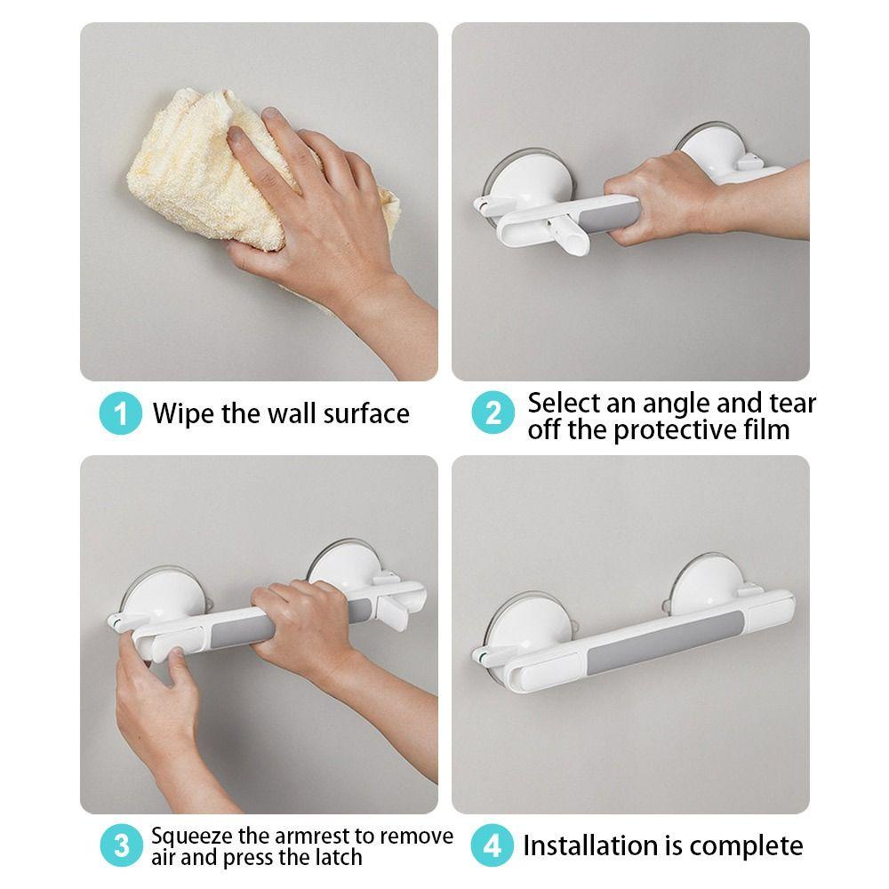 TOP Shower Handle Balance Dengan Suction Cup Kuat Untuk Manula Orang Tua Cacat Safety Hand Rail