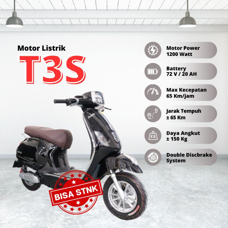 UWINFLY SEPEDA MOTOR LISTRIK TIPE VESPA MATIC T3 72AH20V GARANSI RESMI 10 TAHUN