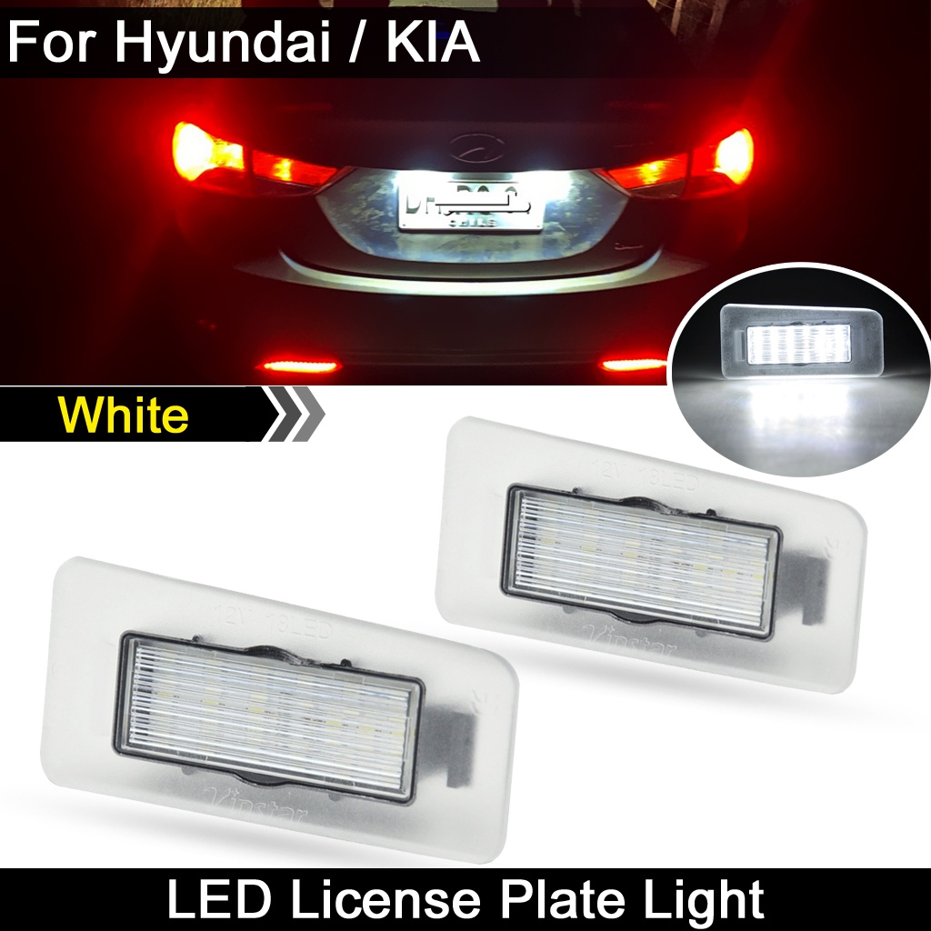 2pcs/set Lampu Plat Led Mobil Untuk Hyundai Elantra 2011-2018 (Cahaya Putih)