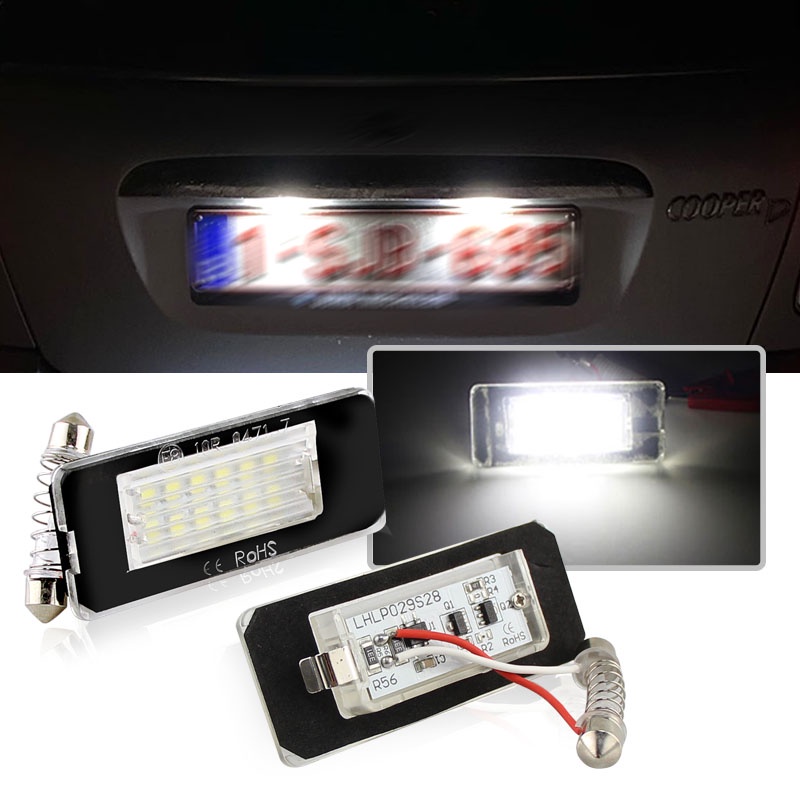 2pcs CanBus No Error Lampu Plat Nomor LED Untuk BMW Mini Cooper R56 R57 R58 R59 Error Free Lampu Angka Putih Terang