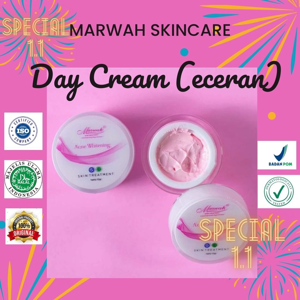 Eceran Day Crem Marwah, Acne,Anti Aging