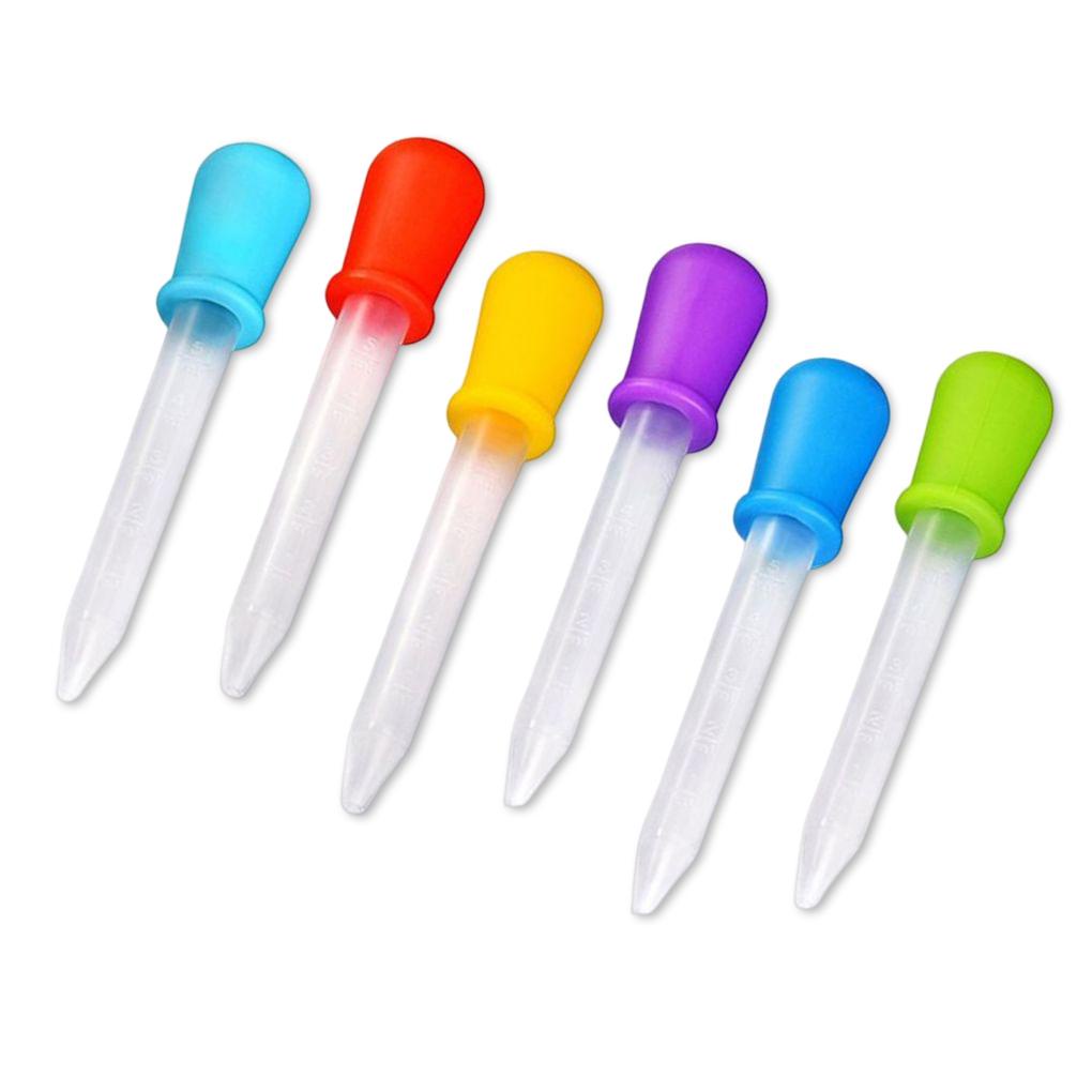 Warna Random Anak Pipet Reusable Silikon Bayi Tetes Dilepas Dispenser Pipet Aksesori Rumah Tangga