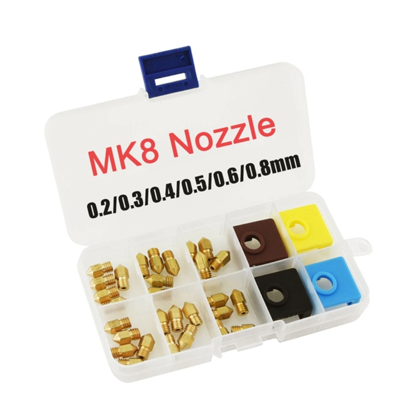 Zzz MK8 Extruder Nozzle Extruder Print Head 0 2 0 3 0 4 0 5 0 6 0 8mm Untuk Ender3