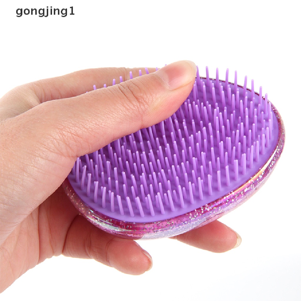 Ggg 1PC Sisir Sikat Rambut Telur Bentuk Bulat Styling Hair Brushes Detangling Comb ID