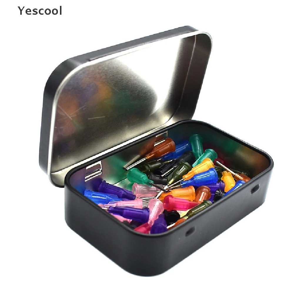 Yescool Kotak Pil Penyimpanan Flip Timah Metal Kosong Kecil Case Organizer Untuk ID Kunci Permen