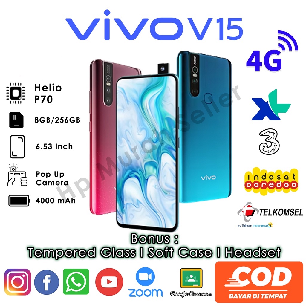 VIVO V15 RAM (8GB+256GB) 4G LTE 6,53 Hp Murah